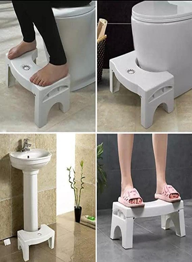 F4FIVE Foldable Toilet Step Stool, 21 cm Height, Non-Slip Squatting Bathroom Stool, White - Image 4