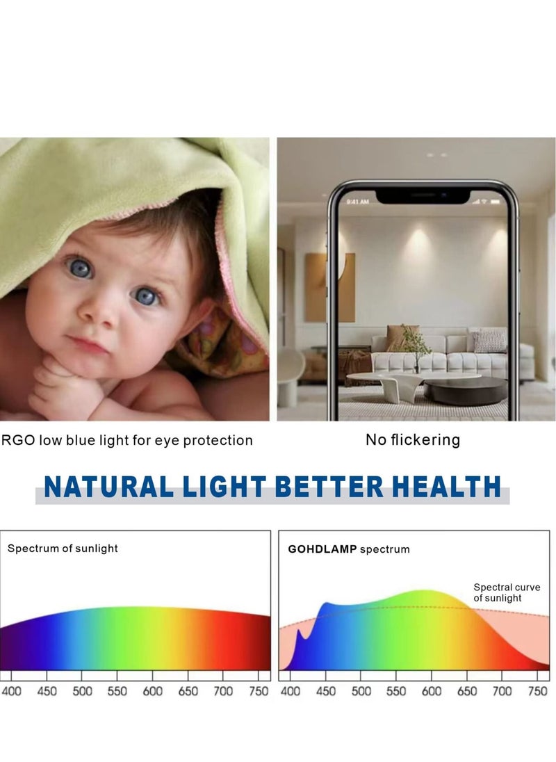 Y&D LED Bulbs Dimmable 5W 50W Equivalent 2700K Warm White 450 Lumens Standard Base 38° Beam Angle Pack of 4  - Image 5