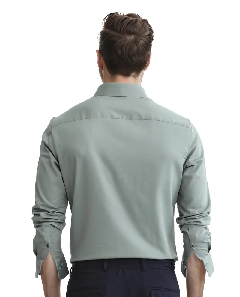 Rare Rabbit Men's Regular Fit Solid Shirt