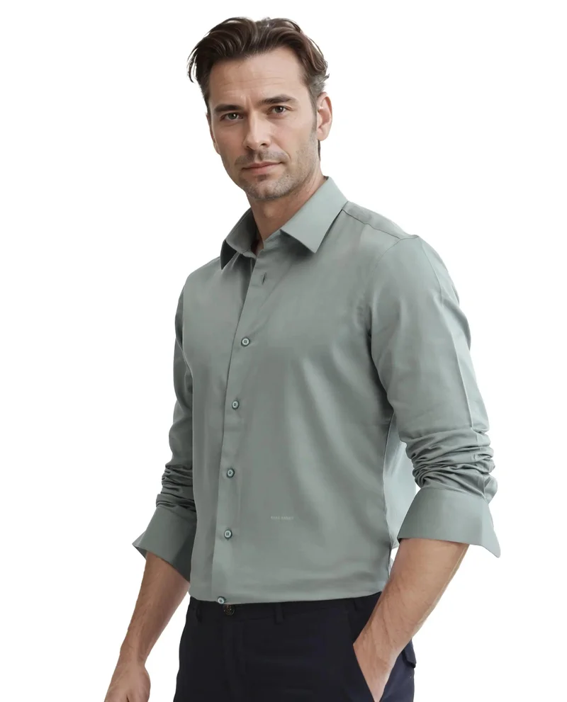 Rare Rabbit Men's Regular Fit Solid Shirt