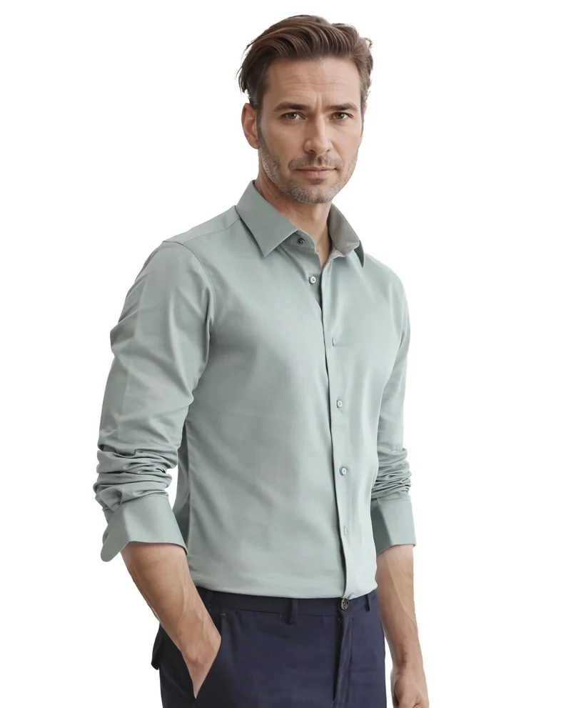 Rare Rabbit Men's Regular Fit Solid Shirt