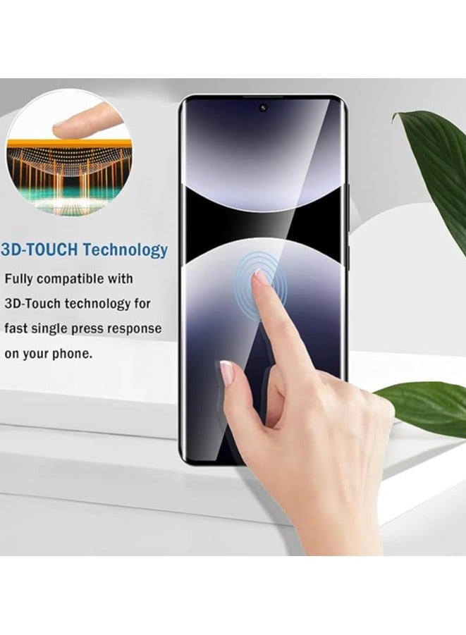 2Pack Xiaomi Redmi Note 14 Pro+ Screen Protector Tempered Glass Full Adhesive Full Coverage Bubble-Free Anti Scratch HD Clear High Responsive for Redmi Note 14 Pro Plus 5G - Image 2
