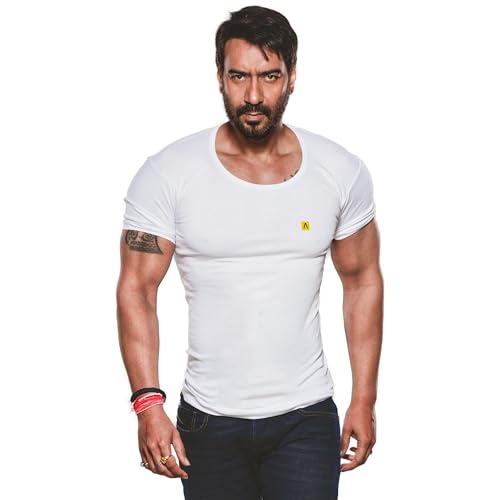 Amul Comfy White Men's Cotton Solid Vest with Sleeve Pack of 4 - Image 2