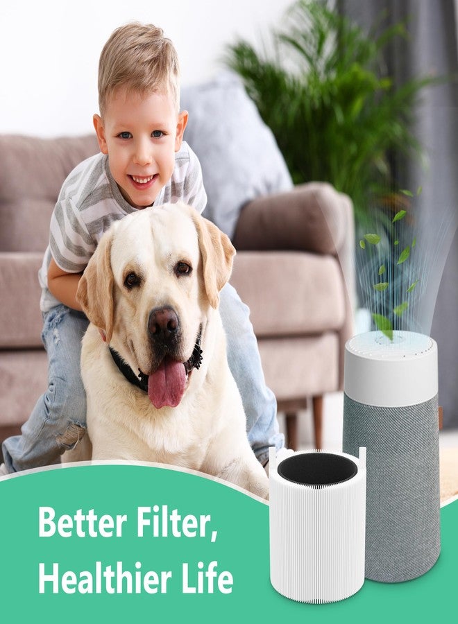 XBWW 3 Pack Mini Max Replacement Filter Compatible with Blue Pure Mini Max Air Cleaner Purifier, Premium Filter & Activated Carbon Filter, Part # FMINI, White - Image 3