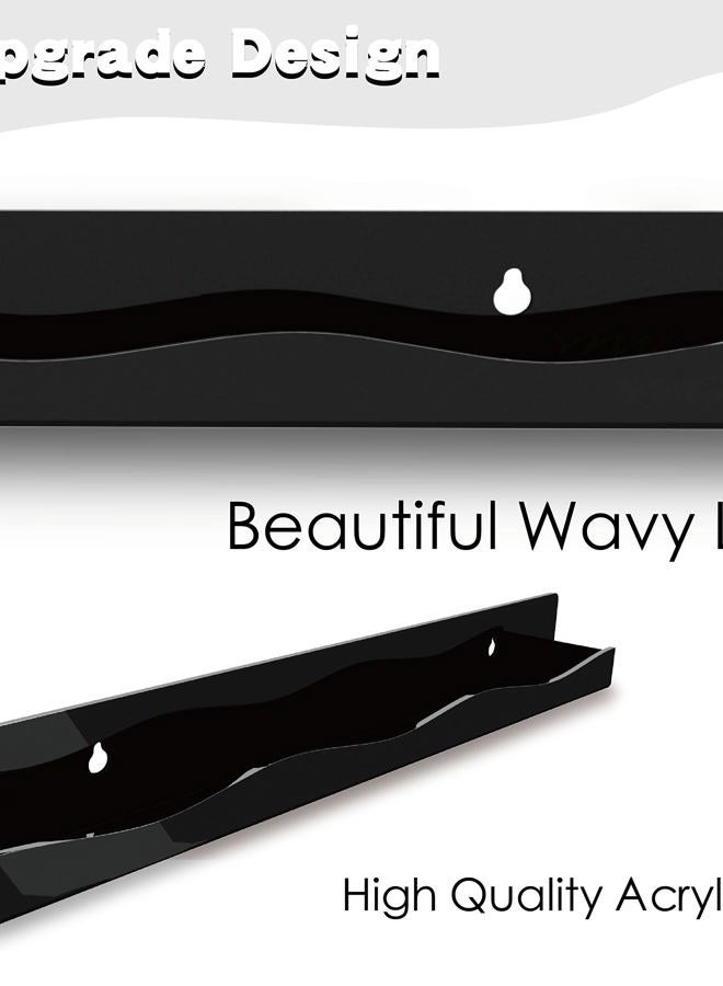 YMVV 15" Nail Polish Rack Wall Mounted Shelf,6 Pack Black Acrylic Organizer Supplies for Nail Techs,Great Display for Salons Retailers - Image 3