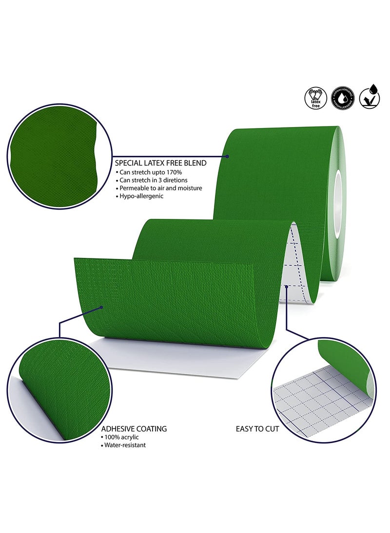 SOLARAE 2 Pcs Sports Kinesiology Tape Roll of Elastic Water Resistant for Support Muscle Recovery Quality Physio TapeKinetic Knee Shoulder and Elbow - Image 2