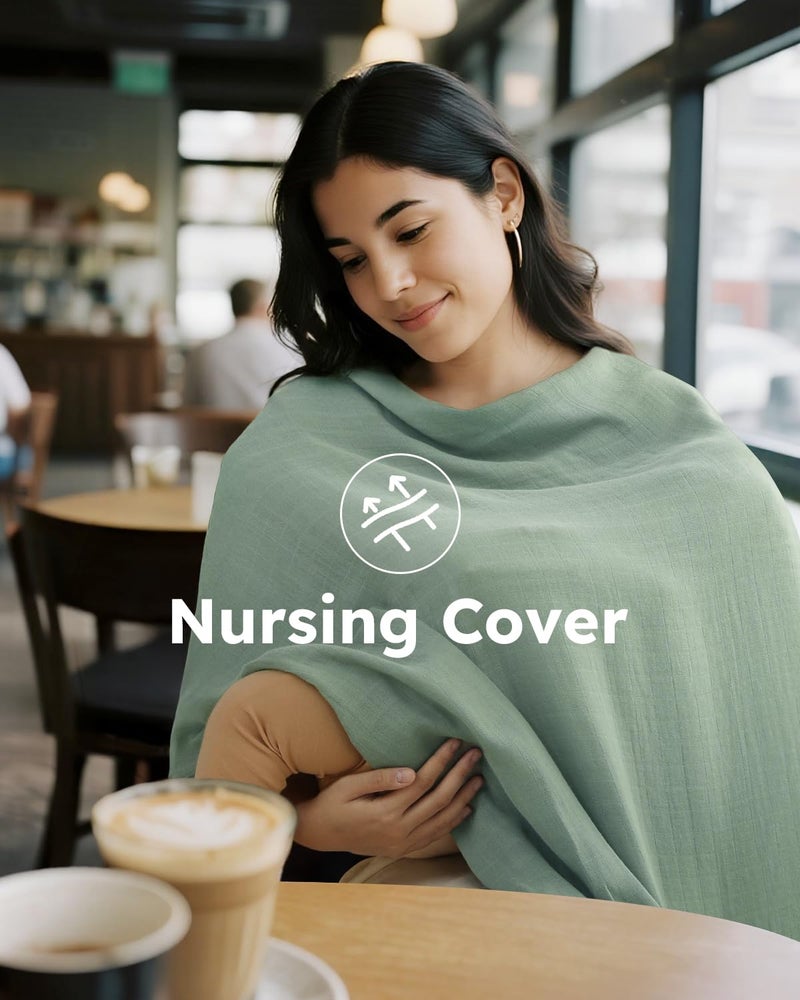 Yoofoss Organic Muslin Swaddle Blankets Baby Blankets 47 x 47 Inches Receiving Blanket for Baby Boys and Girls Baby Essentials for Newborns Soft Breathable - Image 4