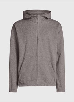 CALVIN KLEIN Calvin Klein Men's Hoody - Long Sleeves - Sportswear - Cotton Sweatshirt, Grey  - Image 3