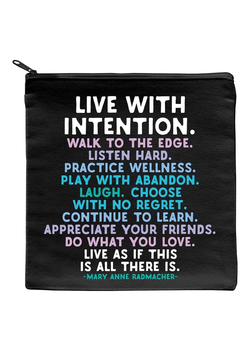quotable Quotable Mini Pouch - Live With Intention 