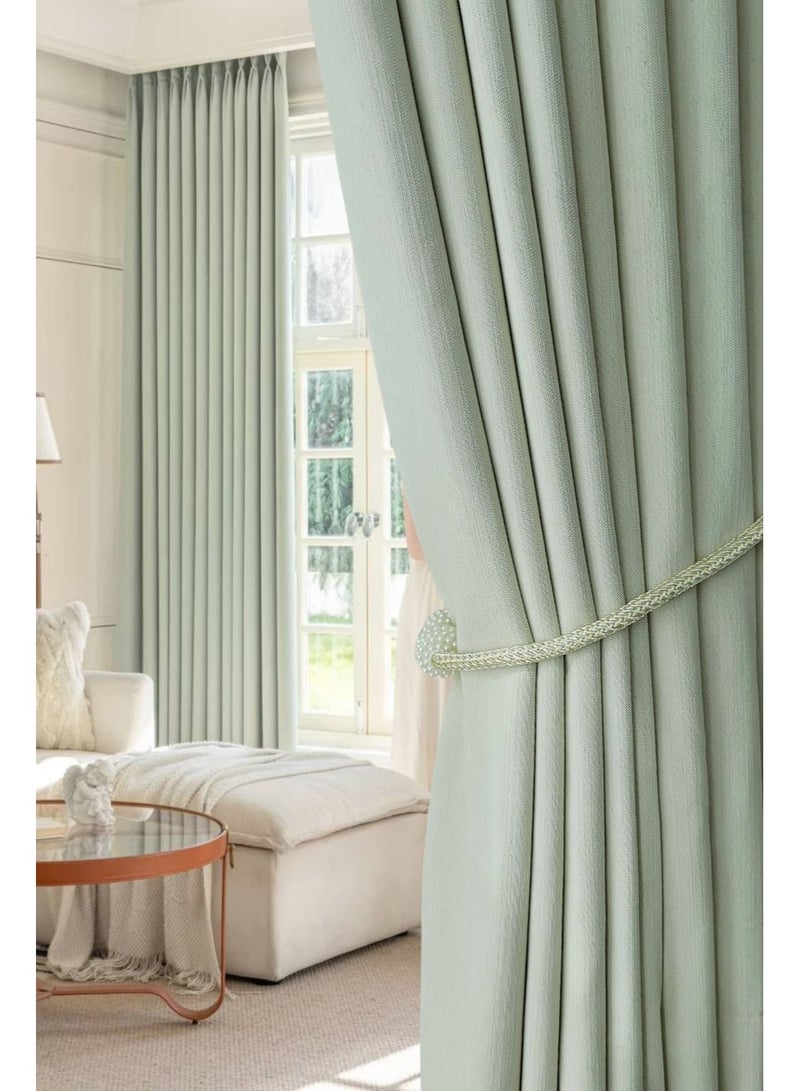 QBAID Chenille Blackout Curtain Panel with Grommet Top, Soft Textured Light Reducing Window Curtain for Bedroom Living Room, Multiple Size Options - Image 1
