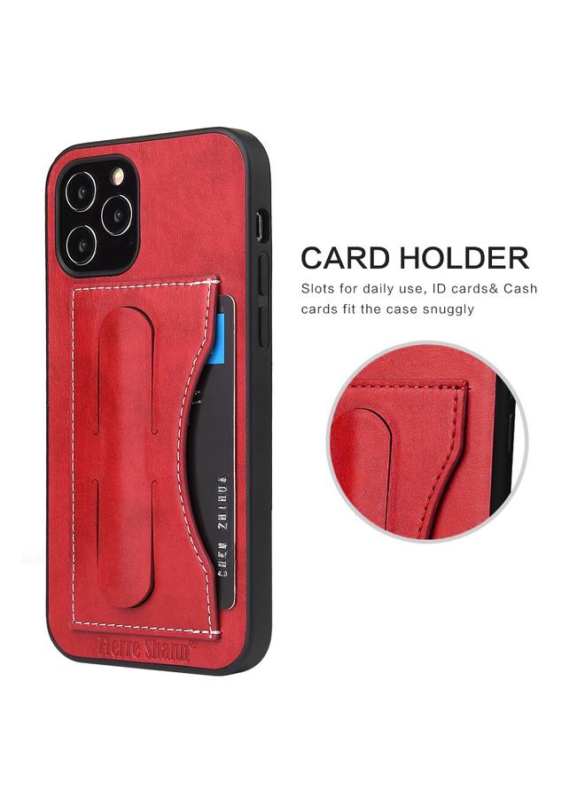 Zaboon Case For iPhone 12 Pro Max Fierre Shann Full Coverage Protective Leather Case with Holder & Card Slot - Image 3