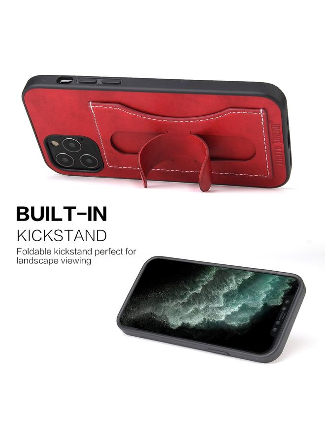 Zaboon Case For iPhone 12 Pro Max Fierre Shann Full Coverage Protective Leather Case with Holder & Card Slot - Image 4