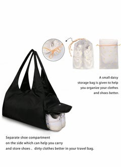 Generic Versatile Waterproof Gym Bag with Yoga Mat Strap, Large Sports Duffel for Travel, Training and Weekend Getaways, Includes Shoes Compartment, Stylish Black Design  - Image 2