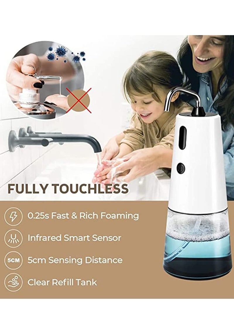 KASTWAVE جهاز توزيع الصابون الآلي بدون لمس موزع صابون رغوي بفوهة من الفولاذ المقاوم للصدأ حساس بالأشعة تحت الحمراء قابل لإعادة الشحن جهاز توزيع الصابون الرغوي - Image 3