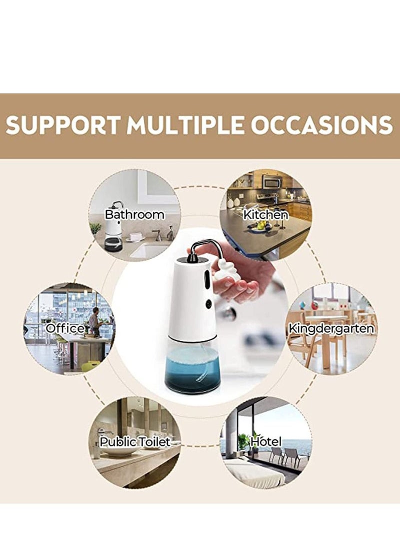 KASTWAVE جهاز توزيع الصابون الآلي بدون لمس موزع صابون رغوي بفوهة من الفولاذ المقاوم للصدأ حساس بالأشعة تحت الحمراء قابل لإعادة الشحن جهاز توزيع الصابون الرغوي - Image 4