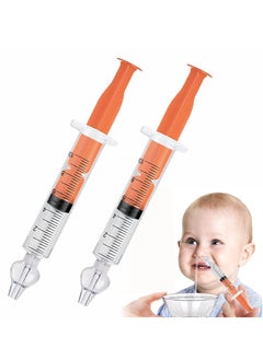 PYLCO SMART 2Pcs Baby Nasal Aspirator, 10ml Nasal Irrigator, Professional Baby Nasal Irrigator, Infant Nose Cleaner Syringe, Nose Cleaner Rinsing Device, Silicone Nasal Suction Tip, Cleanable and Reusable  - Image 1