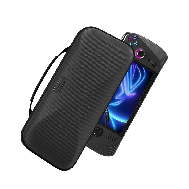 Syntech حقيبة حمل صلبة من سينتيك متوافقة مع وحدة تحكم ASUS ROG Ally/ROG Ally X والإكسسوارات، حقيبة محمولة للسفر للتخزين، حقيبة واقية من الصدمات EVA بسعة كبيرة، سوداء - Image 1