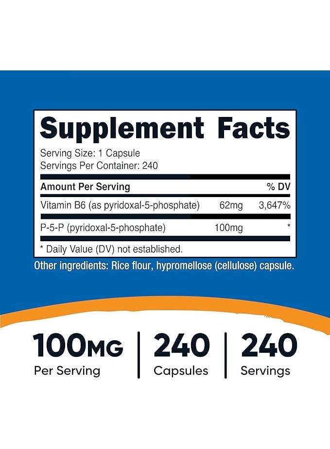 Nutricost, P-5-P, 100 mg, 240 Capsules - Image 3
