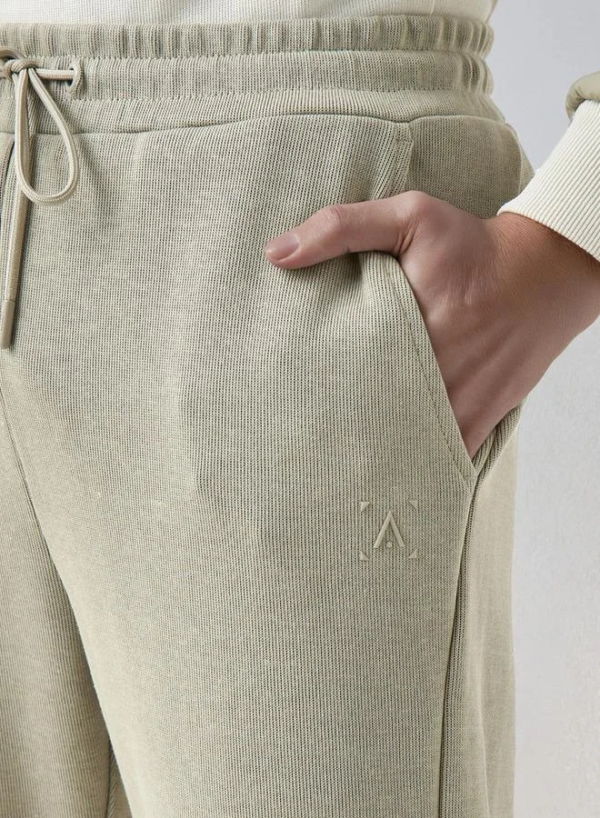 Splash Active Beige Men Regular Fit Joggers with Drawstring Waist for Men | Best Price UAE