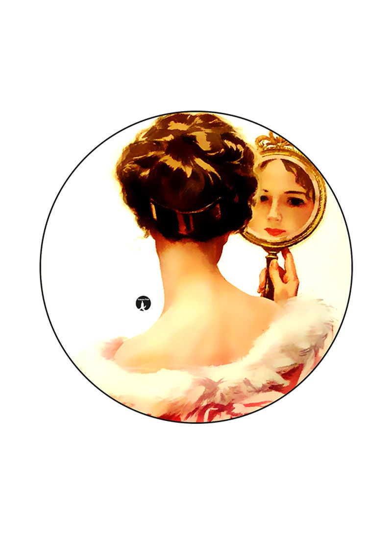 RKN Vintage Art Round Mouse Pad Multicolour