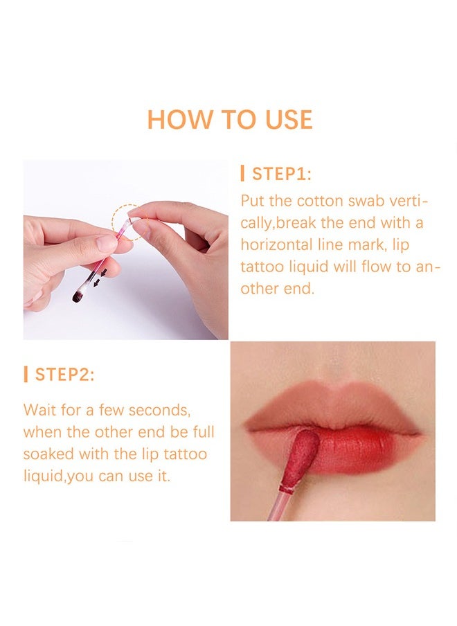 Sexybaby - Tattoo Lipstick-Liquid Lipstick Dyed Lip Glaze Cotton Swab Women Lipsticks Waterproof Gloss Set  Lasting Lip Lipstick Long 20pcs/Box - Image 1