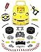 Deejoy Large Truck Builder Kit for Toddlers 35 Kids Mechanic Workshop Set with Light and Sound Removable Engine Yellow 153x187inch - Image 3