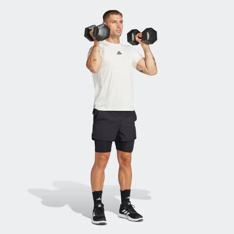 Adidas BLACK/BLACK Gym+ 2In1 Shorts for Men | Best Price UAE