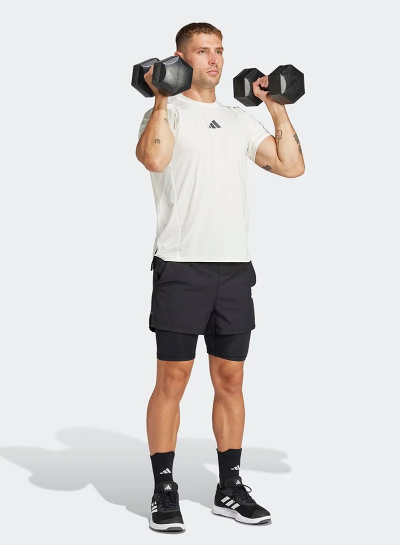 Adidas BLACK/BLACK Gym+ 2In1 Shorts for Men | Best Price UAE