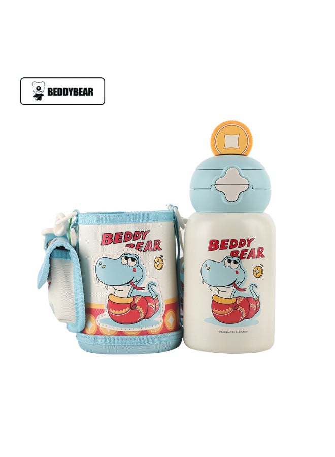 Cup Bear Star Series Thermos Double Drink Children's Stainless Steel Kettle Wacker Silicone Suction Mouth Strawberry Bear Water Cup