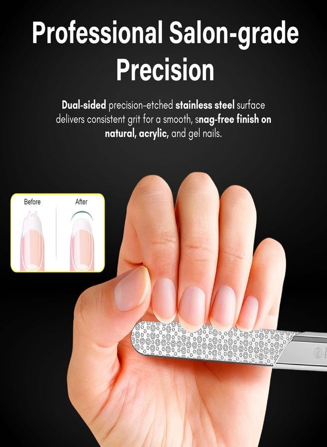 Beauté Secrets Premium Stainless Steel Nail File with Protective Case | Professional Double-Sided Nail Filer for Smooth Shaping | Durable Metal Nail File for Manicure & Pedicure | For Women & Men - Image 4