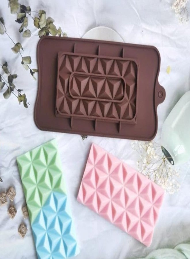MASOOM NX Bakeware Silicon Set of 3 Chocolate Mould / 3 Assorted Slab Mould Combo (101-103-114) Bubbly Bar, Pyramid Bar & Christmas Designs - Image 4