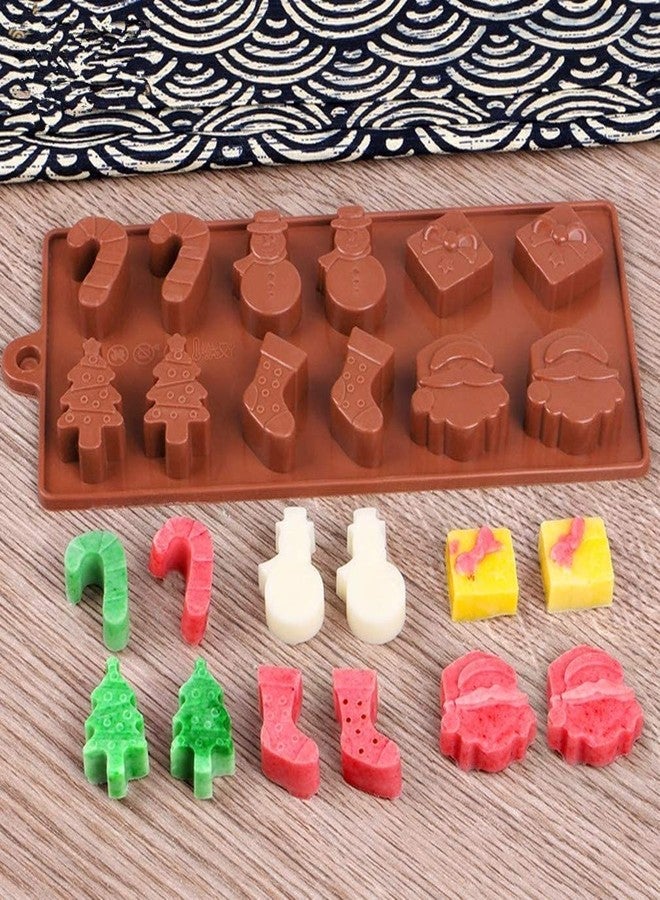 MASOOM NX Bakeware Silicon Set of 3 Chocolate Mould / 3 Assorted Slab Mould Combo (101-103-114) Bubbly Bar, Pyramid Bar & Christmas Designs - Image 2
