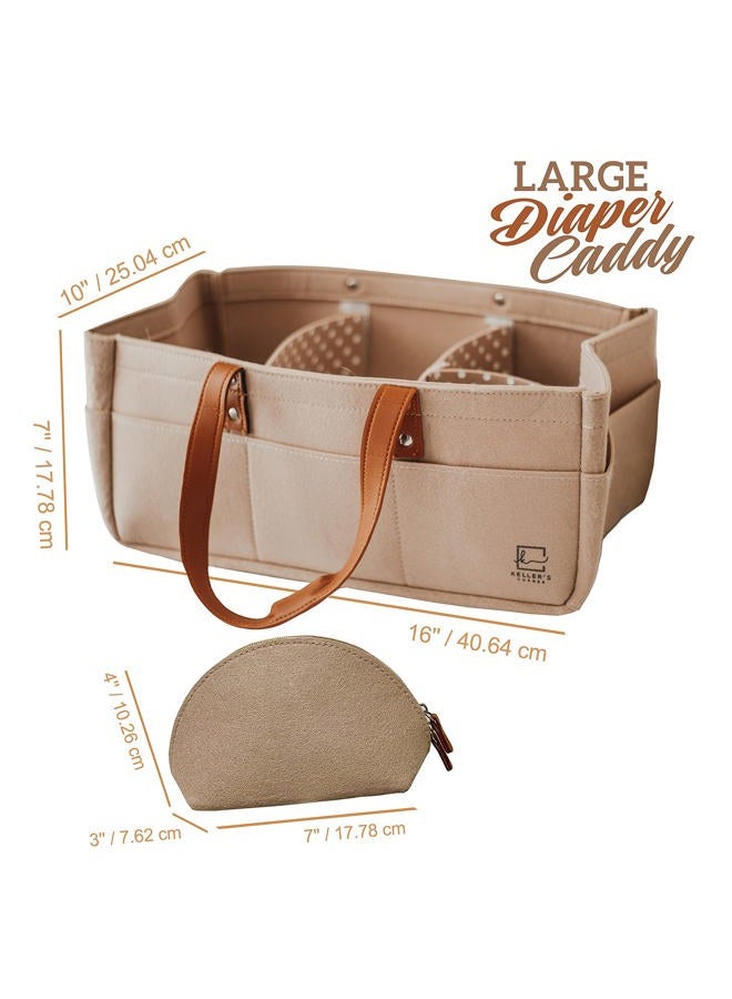 Keller's Corner Baby Diaper Caddy (Beige) Extra Large - Image 2