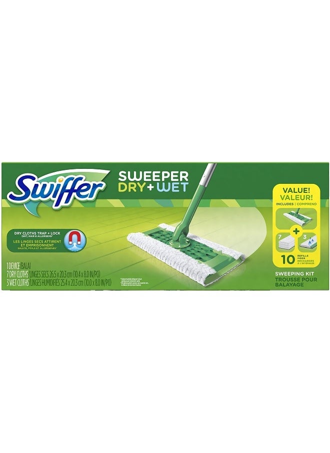 Swiffer Swiffer Sweeper Dry and Wet Floor Mopping and Cleaning Starter Kit  - Image 1