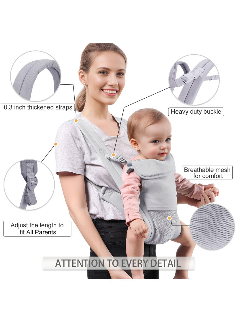 Baby Carrier Newborn to Toddler, Cozy Baby Wrap Carrier(7-30lbs), Easily Adjustable Toddler Carrier, Lightweight Baby Holder Carrier, Baby Sling Carrier, All Positions Baby Chest Carrier - Image 3