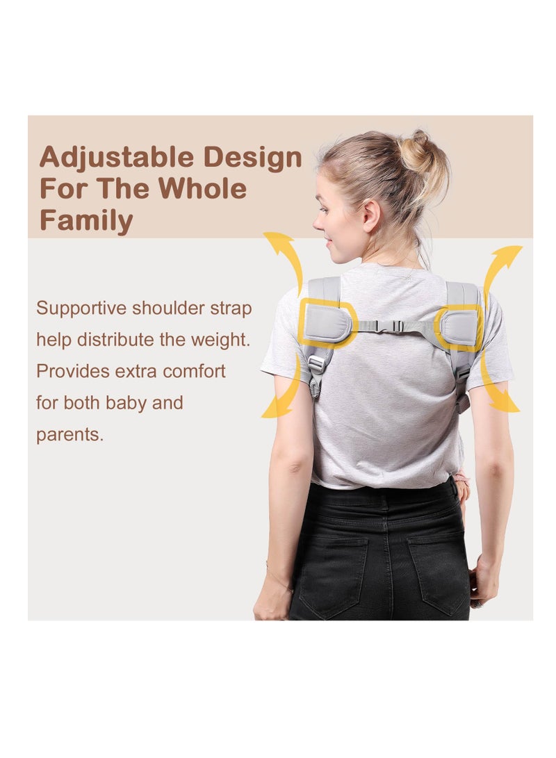 Baby Carrier Newborn to Toddler, Cozy Baby Wrap Carrier(7-30lbs), Easily Adjustable Toddler Carrier, Lightweight Baby Holder Carrier, Baby Sling Carrier, All Positions Baby Chest Carrier - Image 4