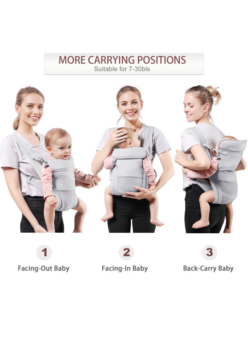 Baby Carrier Newborn to Toddler, Cozy Baby Wrap Carrier(7-30lbs), Easily Adjustable Toddler Carrier, Lightweight Baby Holder Carrier, Baby Sling Carrier, All Positions Baby Chest Carrier - Image 2