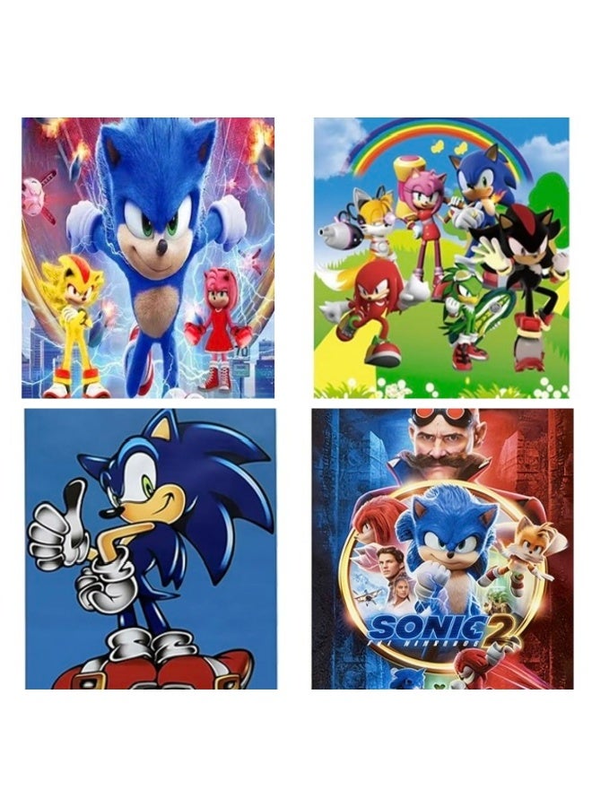 20Pcs Sonic the Hedgehog Party Favor Bags for Kids (4 Designs, 5 Each), Cool Sonic Gift Bags with Handles, Sonic Goodie Bags for Birthday Party Candy Treat Bags, Birthday Party Decoration Supplies - Image 1