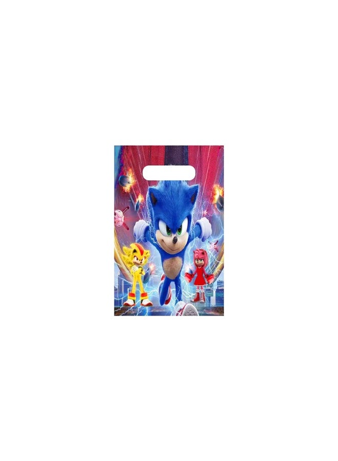 20Pcs Sonic the Hedgehog Party Favor Bags for Kids (4 Designs, 5 Each), Cool Sonic Gift Bags with Handles, Sonic Goodie Bags for Birthday Party Candy Treat Bags, Birthday Party Decoration Supplies - Image 2