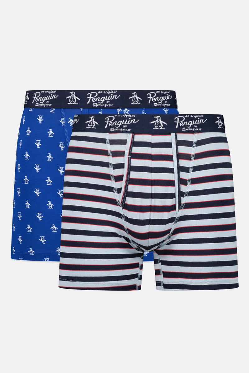 Original Penguin Men 2 Pcs Allover Print Pull On Boxer Briefs, Multicolor - Image 1