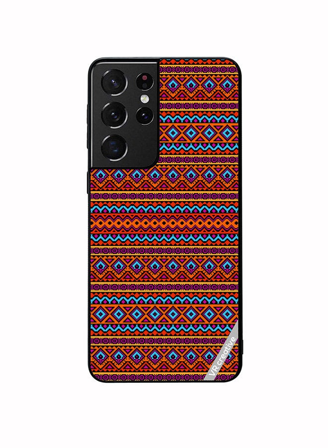 VR CREATIVE Protective Case Cover For Samsung Galaxy S21 Ultra 5G Texture Design Multicolour - Image 1