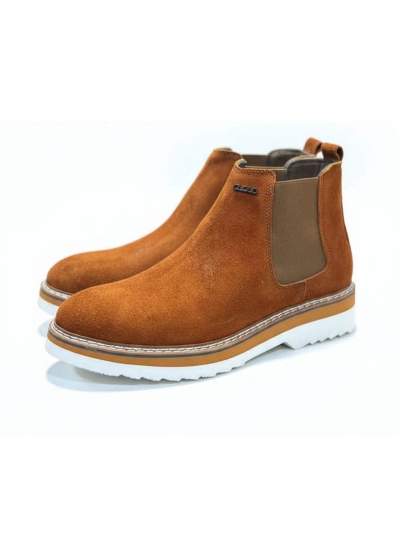 Stylish and distinctive men's half-boots made of suede with a slip-resistant rubber sole. - Image 2