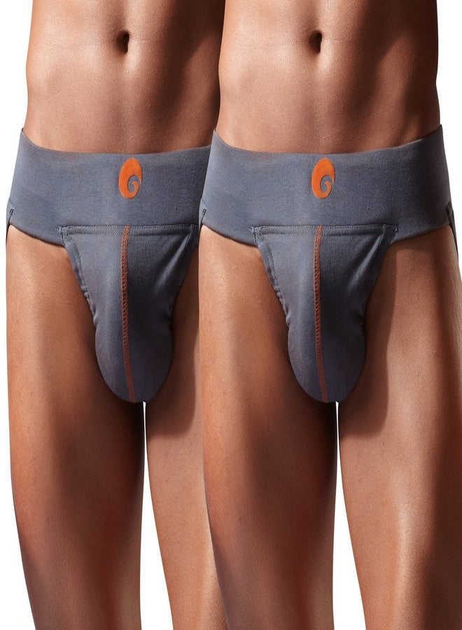 omtex Athletic Neo Cotton Stretchable Supporter Jockstraps with Cup Pocket, Ideal for Workout and Sports Quick Dry Moisture Wicking Underwear Grey - 2X-Large (Pack of 2) - Image 1