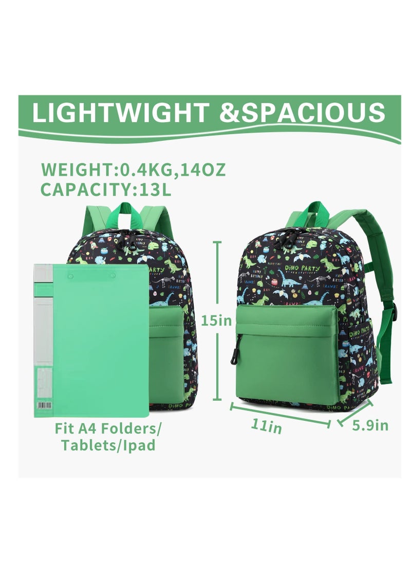 Excefore - Preschool Backpack KidsToddler Little Kid Backpacks for Boys with Chest Strap Cute Dinosaur Sizes for Preschool Elementary Toddlers - Image 1
