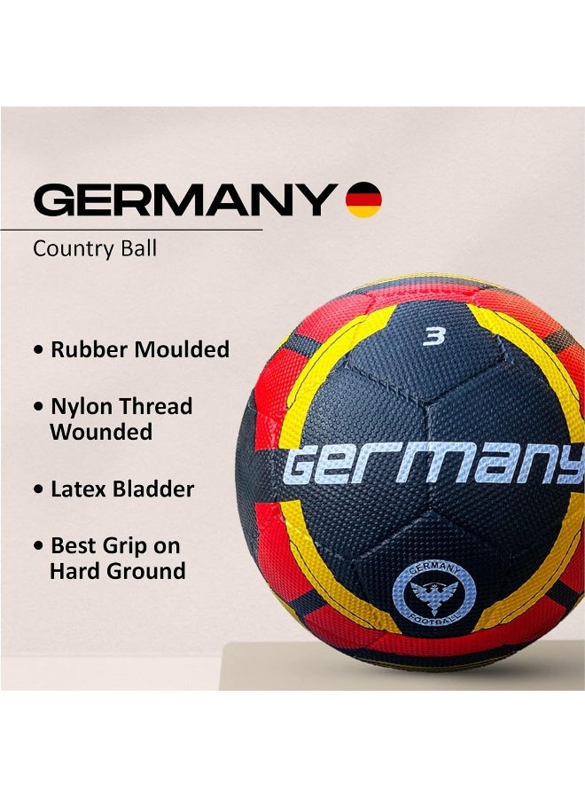 Vector X Germany Football – Rubber Moulded, Machine Stitched, 32 Panel, Multicolor, Size 3, Indoor & Outdoor Soccer Ball - Image 2