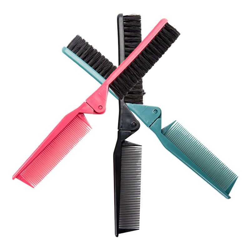 3pcs Foldable Travel Hair Comb: Compact Hairstyling Comb Double Sided For Men And Women - Pocket Folding Hair Brush For Office Gym Outdoor - Image 2