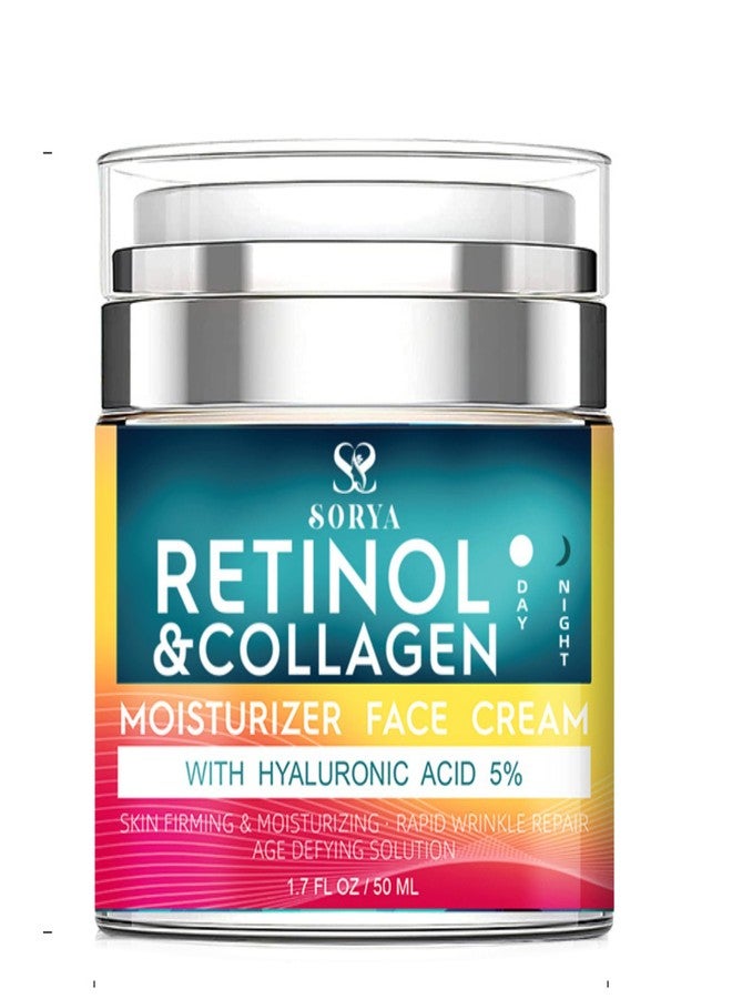 SORYA Retinol & Collagen Face Cream - Anti-Aging Moisturizer for Wrinkles & Fine Lines | Hyaluronic Acid & Peptides | Hydrates & Restores Skin Elasticity - Image 1