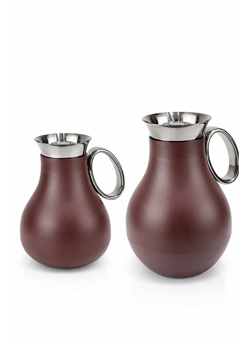 Raz طقم ترمس قهوة وشاي عربي – ترمس فاخر ناعم الملمس بحافة من الفولاذ المقاوم للصدأ للقهوة والشاي - Image 5