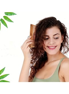 ORiTi Detangling Bamboo Comb for Men and Women - Wide Tooth Hair Scalp Massage Brush for Healthy Hair and Scalp  - Image 5