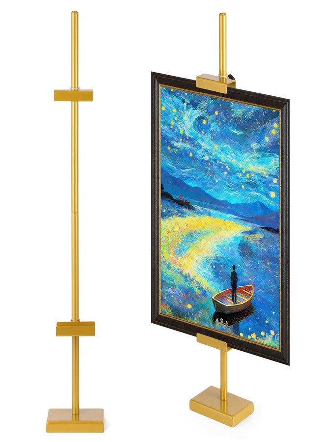 dakewang Adjustable Tabletop Easel Stand for Picture Frames, Picture Easels for Display, Gold Easel, Picture Frame Stand, Adjustable Art Easel.(30inch,Gold) - Image 1